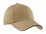 Port Authority Sandwich Bill Cap with Striped Closure | Khaki/ Charcoal Blue