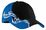 Port Authority Colorblock Racing Cap with Flames | Black/ Royal/ White