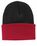 Port & Company - Knit Cap | Black/ Athletic Red