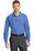 Red Kap Long Size  Long Sleeve Striped Industrial Work Shirt | Petrol Blue/ Navy