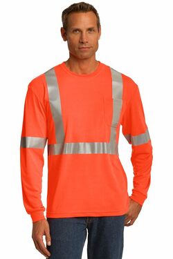 CornerStone ANSI 107 Class 2 Long Sleeve Safety T-Shirt