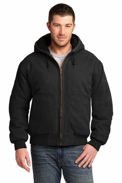 CornerStone Washed Duck Cloth Insulated Hooded Work Jacket