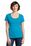 District Made Ladies Perfect Weight Scoop Tee | Bright Turquoise