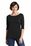 District Made Ladies Perfect Weight 3/4-Sleeve Tee | Jet Black