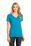 District Made - Ladies Perfect Weight V-Neck Tee | Bright Turquoise