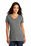District Made - Ladies Perfect Weight V-Neck Tee | Heathered Nickel