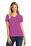 District Made Ladies Perfect Blend V-Neck Tee | Heathered Pink Raspberry