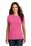 District Made Ladies Perfect Tri Crew Tee | Fuchsia Frost
