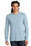 District Made Mens Perfect Tri Long Sleeve Crew Tee | Flint Blue Heather