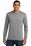District Made Mens Perfect Tri Long Sleeve Crew Tee | Grey Frost