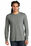 District Made Mens Perfect Tri Long Sleeve Crew Tee | Heathered Charcoal