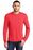 District Made Mens Perfect Tri Long Sleeve Crew Tee | Red Frost