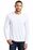 District Made Mens Perfect Tri Long Sleeve Crew Tee | White