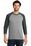 District Made Mens Perfect Tri 3/4-Sleeve Raglan | Black Frost/ Grey Frost