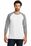 District Made Mens Perfect Tri 3/4-Sleeve Raglan | Grey Frost/ White