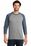 District Made Mens Perfect Tri 3/4-Sleeve Raglan | Navy Frost/ Grey Frost