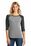 District Made Ladies Perfect Tri 3/4-Sleeve Raglan | Black Frost/ Grey Frost