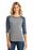 District Made Ladies Perfect Tri 3/4-Sleeve Raglan | Navy Frost/ Grey Frost
