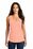 District Made Ladies Perfect Tri Racerback Tank | Heathered Dusty Peach