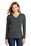 District Made Ladies Perfect Tri Long Sleeve Hoodie | Charcoal