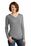 District Made Ladies Perfect Tri Long Sleeve Hoodie | Grey Frost