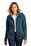 District  Women's Perfect Weight  Fleece Drop Shoulder Full-Zip Hoodie | Heathered Poseidon Blue