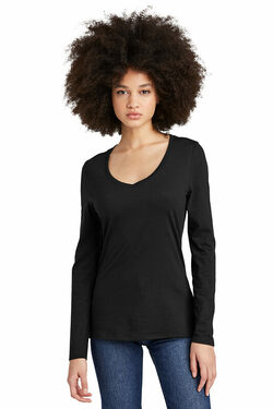 District Women's Perfect Tri Long Sleeve V-Neck Tee