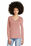 District Women's Perfect Tri Long Sleeve V-Neck Tee | Blush Frost