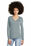 District Women's Perfect Tri Long Sleeve V-Neck Tee | Flint Blue Heather