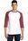 District Young Mens Very Important Tee 3/4-Sleeve Raglan | Heathered Red/ White