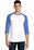 District Young Mens Very Important Tee 3/4-Sleeve Raglan | Royal Frost/ White
