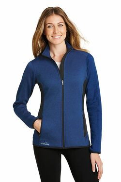 Eddie Bauer Ladies Full-Zip Heather Stretch Fleece Jacket