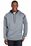 Sport-Tek Tech Fleece Colorblock Hooded Sweatshirt | Grey Heather/ Black