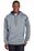 Sport-Tek Tech Fleece Colorblock Hooded Sweatshirt | Grey Heather/ True Navy
