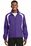 Sport-Tek Colorblock Raglan Jacket | Purple/ White