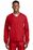 Sport-Tek Tipped V-Neck Raglan Wind Shirt | True Red/ White