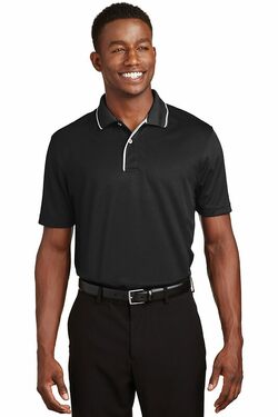 Sport-Tek Dri-Mesh Polo with Tipped Collar and Piping