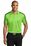 Port Authority Silk Touch Performance Colorblock Stripe Polo | Lime/ Steel Grey