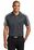 Port Authority Silk Touch Performance Colorblock Stripe Polo | Steel Grey/ White