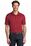 Port Authority  Stretch Heather Polo | Red/ Black