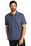 Port Authority C-FREE Cotton Blend Pique Pocket Polo | Navy Heather