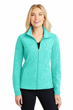 Port Authority Ladies Heather Microfleece Full -Zip Jacket