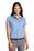 Port Authority Ladies Short Sleeve Easy Care  Shirt | Light Blue/ Light Stone