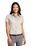 Port Authority Ladies Short Sleeve Easy Care  Shirt | Light Stone/ Classic Navy
