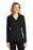Port Authority  Ladies Silk Touch   Performance Long Sleeve Polo | Black