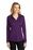 Port Authority  Ladies Silk Touch   Performance Long Sleeve Polo | Bright Purple
