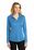 Port Authority  Ladies Silk Touch   Performance Long Sleeve Polo | Carolina Blue