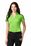 Port Authority Ladies Silk Touch Performance Colorblock Stripe Polo | Lime/ Steel Grey