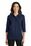 Port Authority Ladies Silk Touch 3/4-Sleeve Polo | Navy