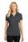 Port Authority Ladies Pinpoint Mesh Zip Polo | Battleship Grey